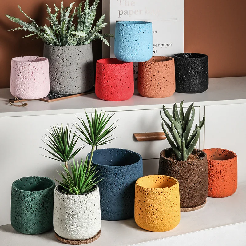 Snake Plant Ceramic - Скандинавское цементное украшение для цветочного горшка,