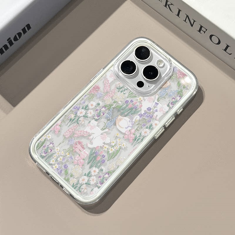 Plants X - Милый прозрачный силиконовый чехол с цветами,