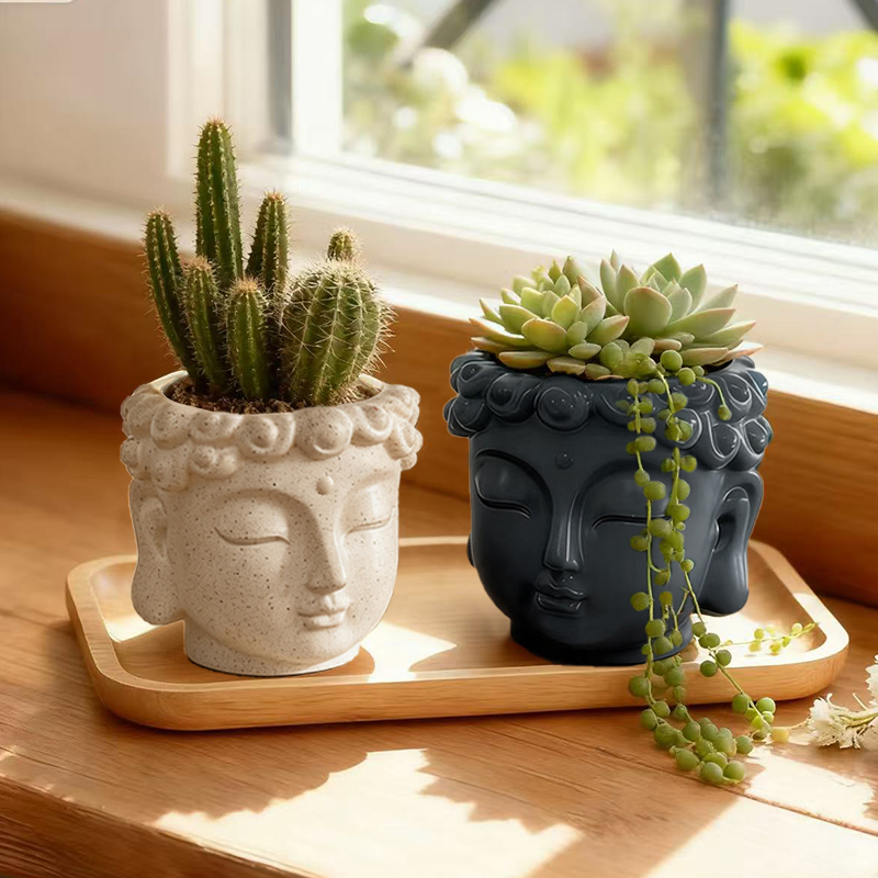 Статуэтка Будды Дзен из смолы, – обзор и цена Snake Plant Ceramic