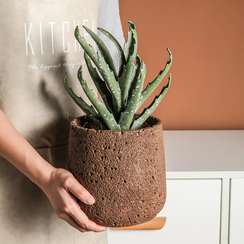 Скандинавское цементное украше – обзор и цена Snake Plant Ceramic